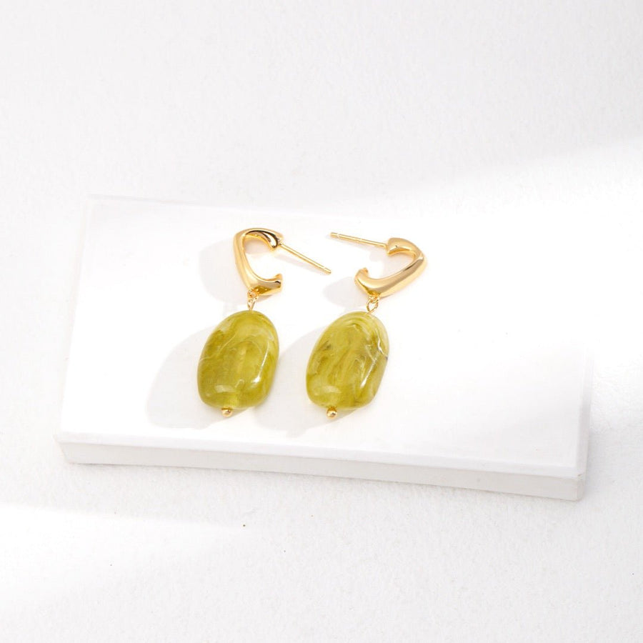 Yellow Stone Earring