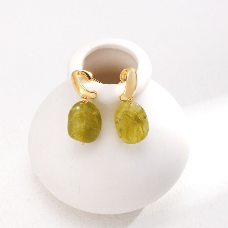 Yellow Stone Earring