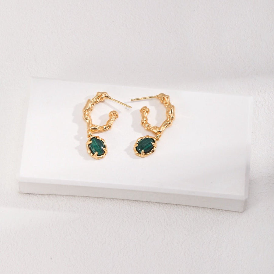 Glisten Malachite Earring