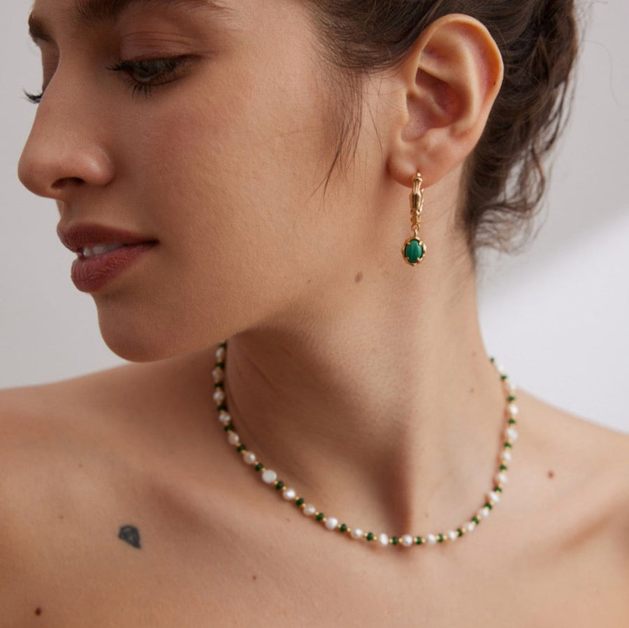 Glisten Malachite Earring