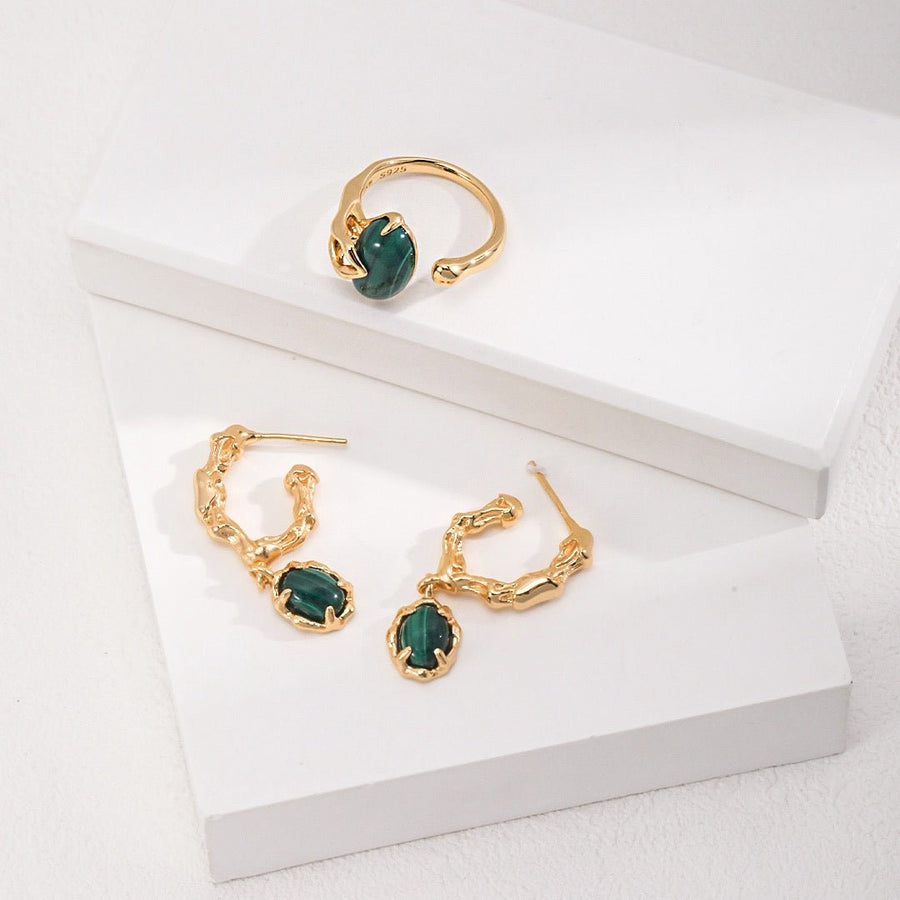 Glisten Malachite Earring