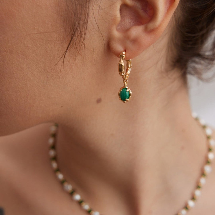 Glisten Malachite Earring