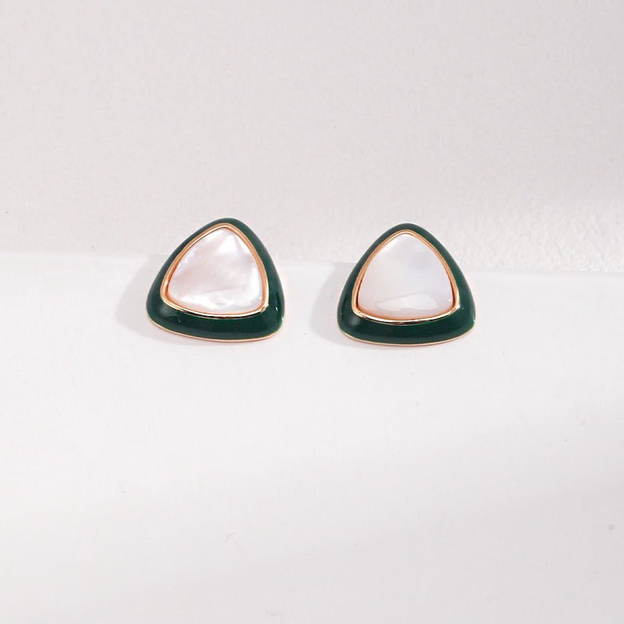 Triangle Pearl Earring