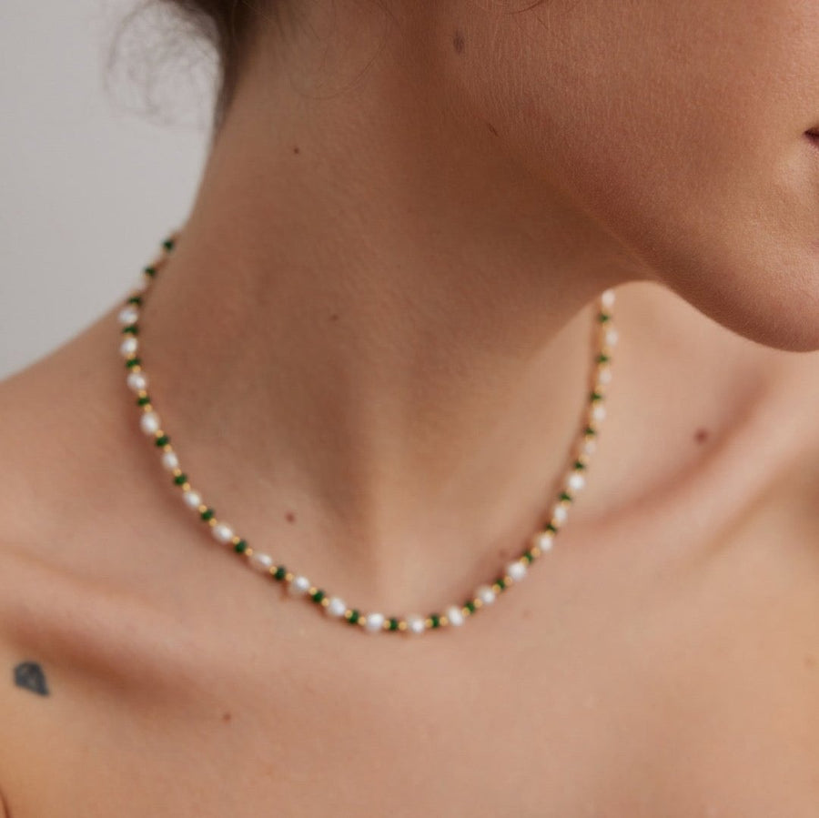 Emerald Pearl Necklace