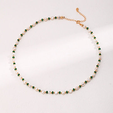 Emerald Pearl Necklace