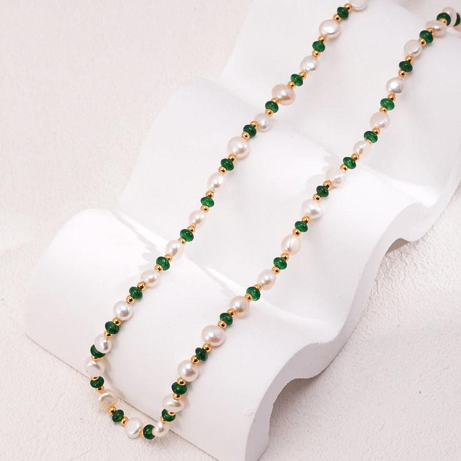 Emerald Pearl Necklace