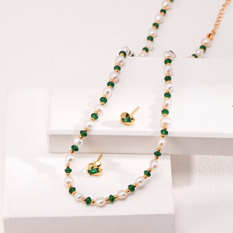 Emerald Pearl Necklace