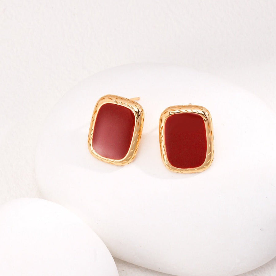 Reverie Red Glaze Earring