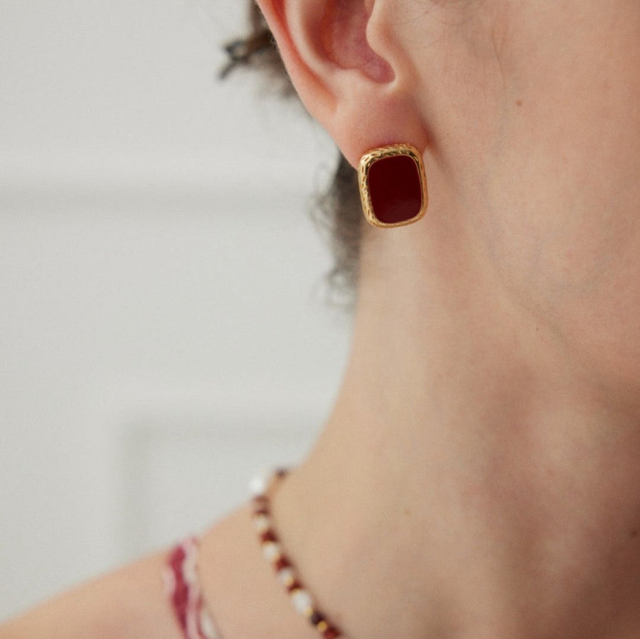 Reverie Red Glaze Earring