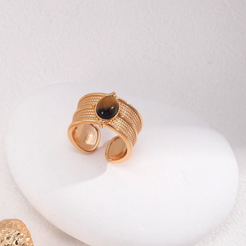 Tiger's eye Open Ring