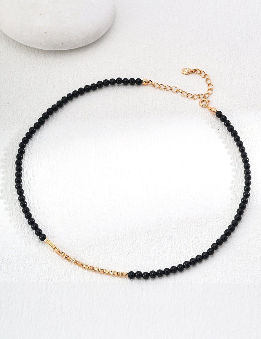 Black Agate Pearl Necklace